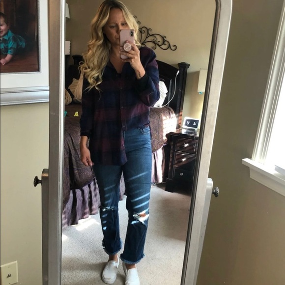 American Eagle boyfriend flannel - Picture 2 of 5